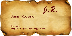 Jung Roland névjegykártya